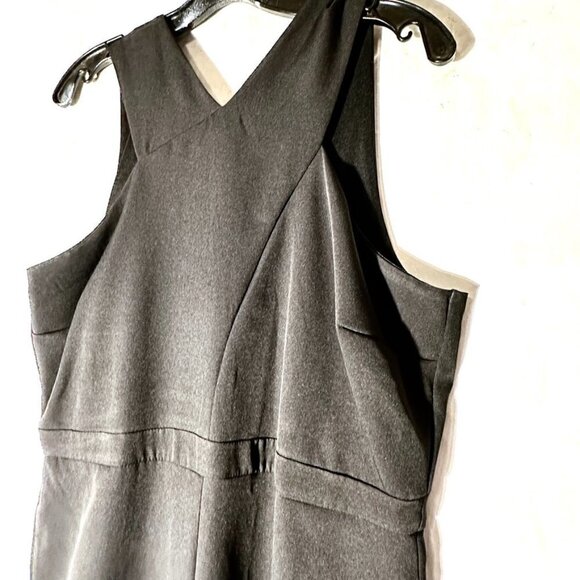 Sam Edelman Size 12 Black Sleeveless Long Formal Romper Pants Jumpsuit - Picture 2 of 11